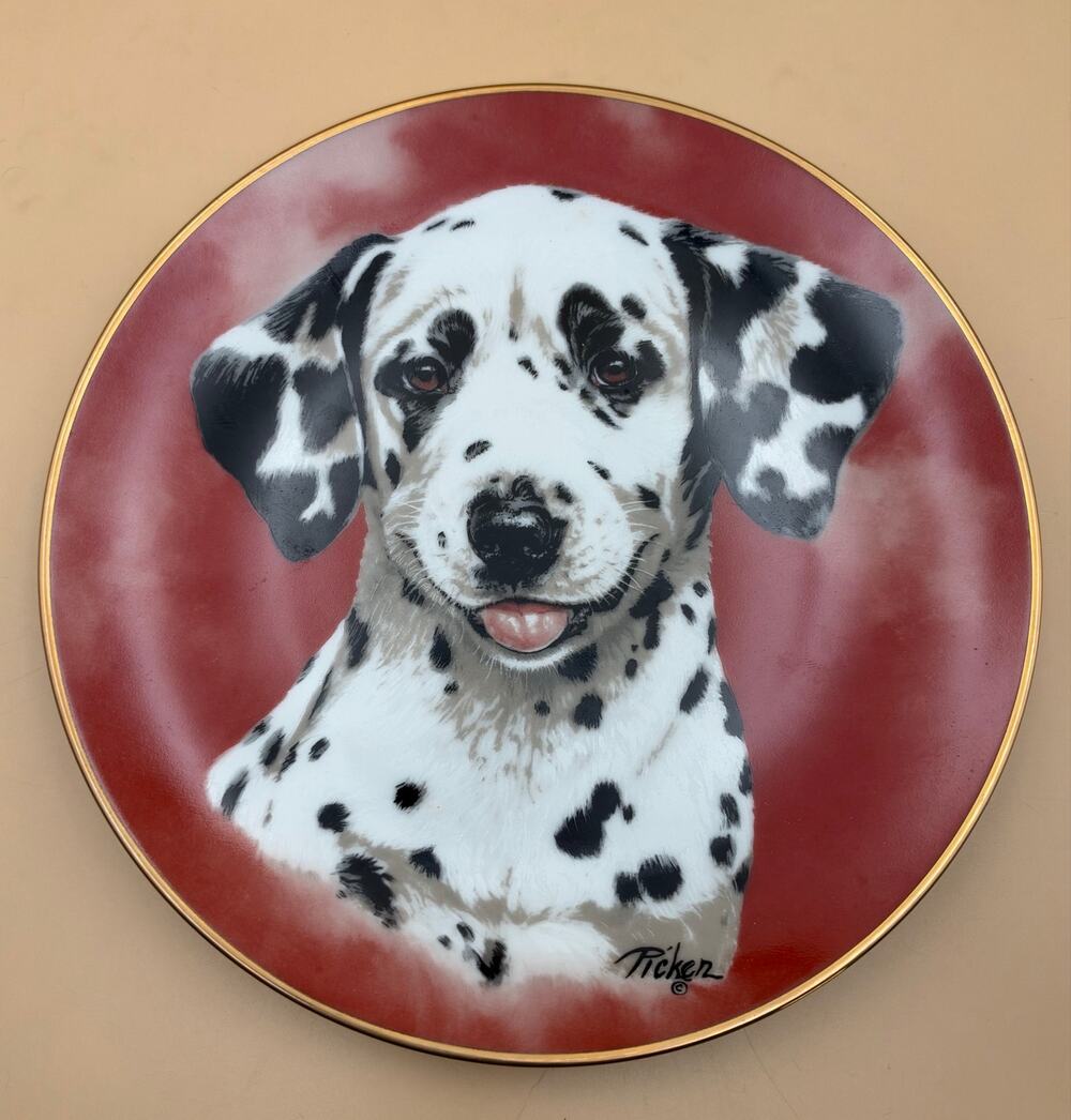 Princeton Gallery Dalmatian Lyndal Picken 1992 Collector Plate No 00108